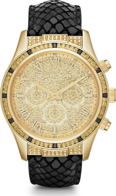 michael kors layton silver tone pave glitz chronograph watch|Michael Kors Layton Wristwatches for Women for sale .